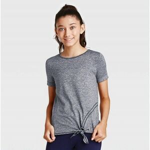 Girl's Short - Size S - Sleeve Side-Tie Studio T-shirt - All in Motion - Gray